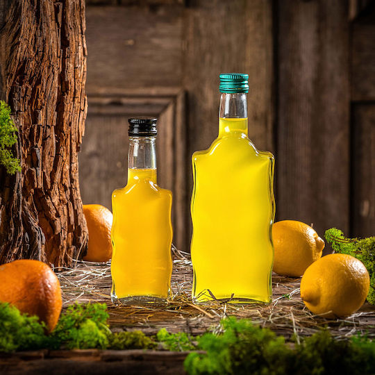 Glass Bottle Liqueur 500ml White Cap 5 Pcs