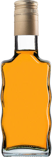 Glass Bottle Liqueur 200ml Long Golden Cap 5 Pcs