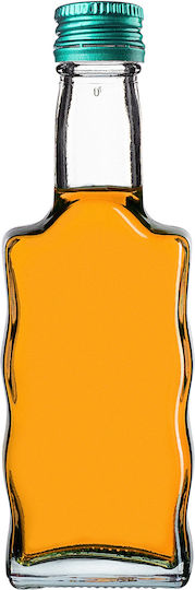Glass 200ml Liqueur Bottle Green Cap 1 Pc
