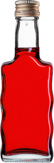 Kadax Glas Likörflasche 200ml Goldene Kappe 1 Stück