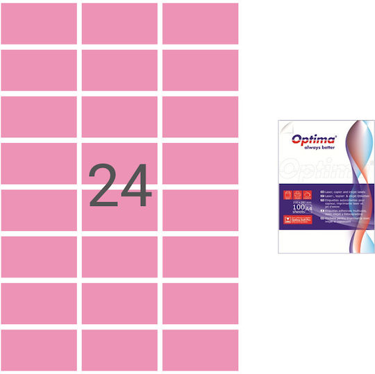 Optima Self-Adhesive A4 Labels Rectangular 70x37mm