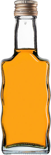Kadax Glas Likörflasche 200ml Goldene Kappe 1 Stück