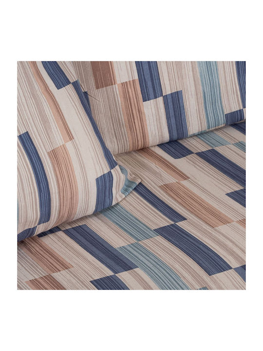 Beauty Home Flannel Duvet Cover Set 230x250cm Double with 2 Pillowcases Candy Art 12633 Beige