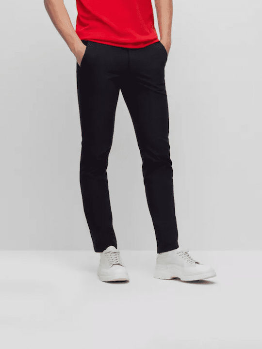 Kaito1_t Trousers Chino Elastic in Slim Fit Black