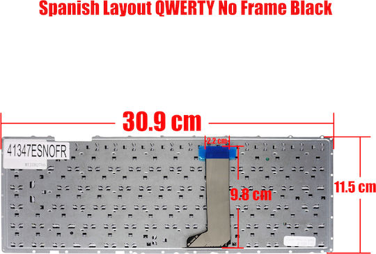 Teclado Español Para Portátil Spanish Laptop Keyboard Asus Vivobook 14 X442 X442ua X442uf X442un X442u A480u Mp-13k86la-5289 0knb0-410pla00 90nb0fj3-r31us1 Es No Frame Black Κωδ.41347esnofr