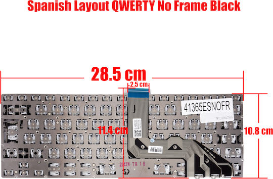 Spanish Laptop Keyboard For Sony Vaio Z Canvas VJZ12A VJZ12AX0311S VJZ12AX0111S VJZ12AX0211S 149256071ES AEKR1P000103A V144006AK1SP ES No Frame Black Code 41365ESNOFR