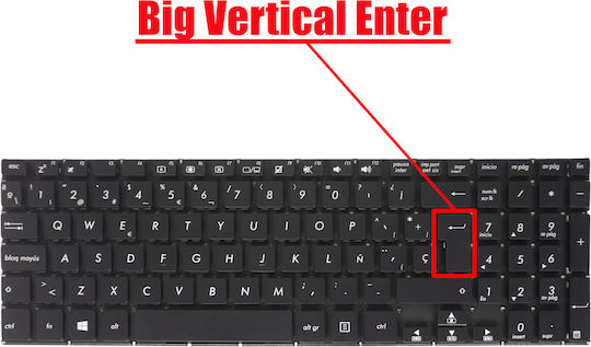 Spanish Laptop Keyboard For Asus Transformer Book Flip Tp500 Tp500l Tp500la Tp500lb 0knb0-612lus00 90nb05r1-r31nd0 0knb0-610jus00 Es Without Frame Black Code 41355esnofr