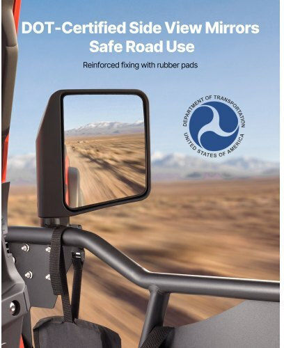 Vevor Jeep Tube Türen 4-Türer Kompatibel 2007-2018 Jeep Wrangler Jk Unlimited Stahl Off Road Vorder- und Hintertüren Rohrrahmen Halbtüren Dot Zertifizierte Seitenspiegel Aufbewahrungstasche Gummipads