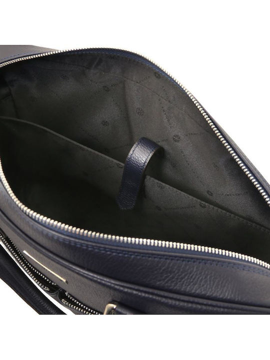 Tuscany Leather Shoulder / Handheld Bag for 15" Laptop in Blue Colour TL142546