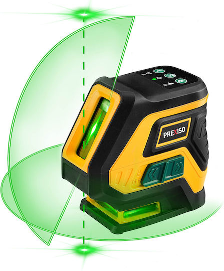 Prexiso P2LC15DG Self-Leveling Linear Laser Level Green Beam 3.7V with Working Range 25m