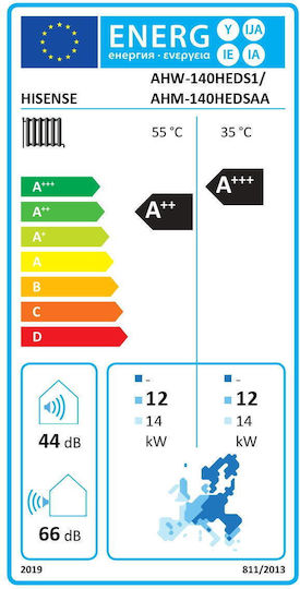 Hisense Hi-therma Heat Pump 14kW Three-Phase 55°C Split