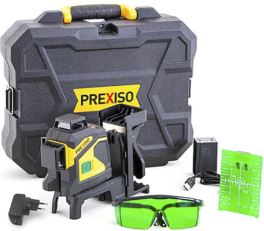 Prexiso PLC3-360G Self-Leveling Line Laser Level Green Beam 3.7V with 25m Working Range