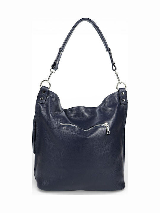 Damentasche Aus Leder Schulter Crossbody Blau