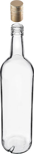 Glass Bottle 1000ml Long Golden Cap 1 Pc