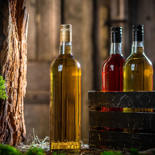 Glass Bottle 1000ml Long Golden Cap 1 Pc