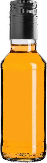Glas Wein-/Getränkeflaschen 200ml Lange Schwarze Kappe 10 Stück
