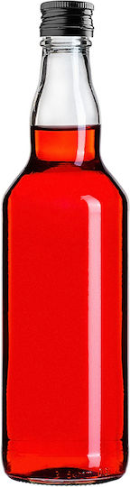 Glass Bottle 500ml Black Cap 10 Pcs