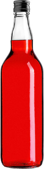 Sticlă 700ml Capac Negru 5 Bucăți