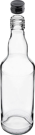 Glass Bottle 500ml Black Cap 10 Pcs