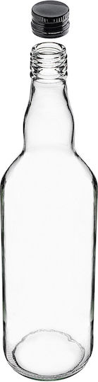 Sticlă 700ml Capac Negru 5 Bucăți