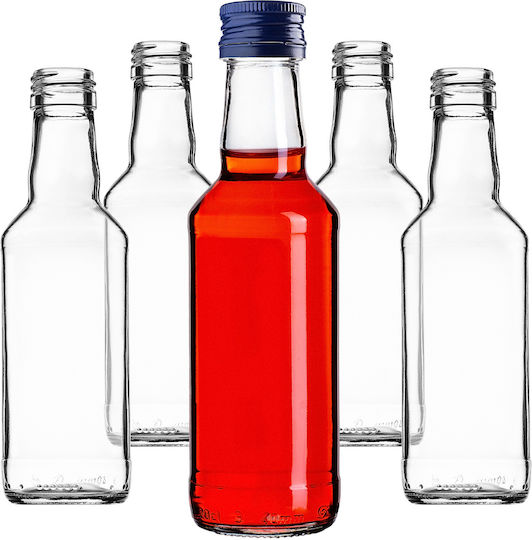 Glass Bottle 200ml Navy Blue Cap 1 Pc