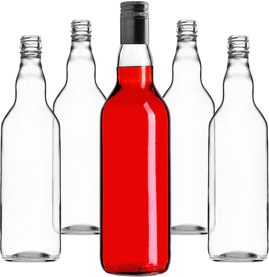 Sticlă 700ml Lungă Capac Negru 1 Bucată