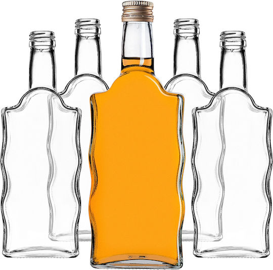 Glass 500ml Liqueur Bottle Gold Cap 1 Pc