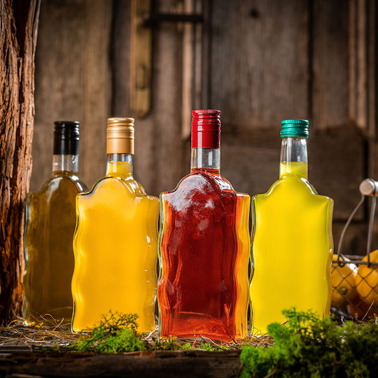 Glass 500ml Liqueur Bottle Gold Cap 1 Pc