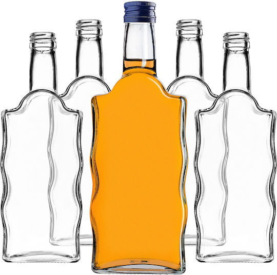 Glass Bottle Liqueur 500ml Navy Blue Cap 1 Pc