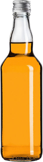 Glass Bottle 500ml Silver Cap 10 Pcs