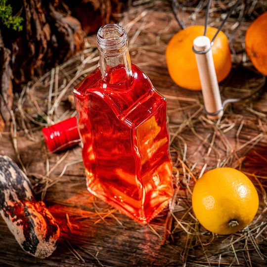 Glass 500ml Liqueur Bottle Gold Cap 1 Pc