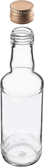 Glassflasche 200ml Goldener Verschluss 1 Stück