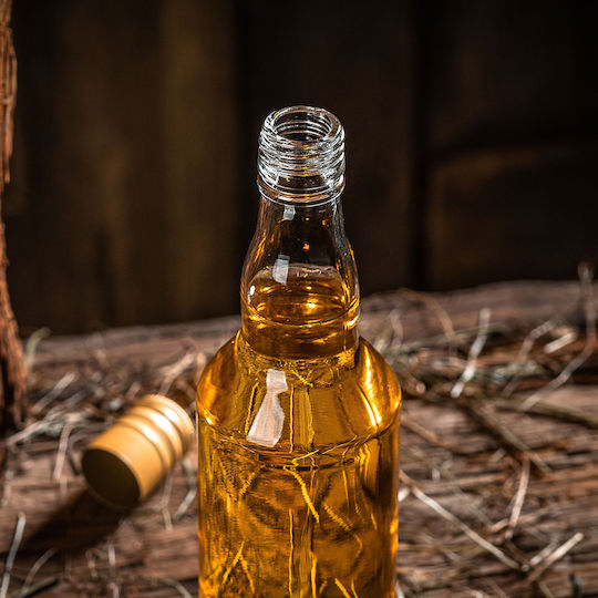 Glass Bottle 500ml Red Cap 1 Pc