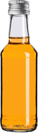 Glassflasche 200ml Silberne Kappe 1 Stück