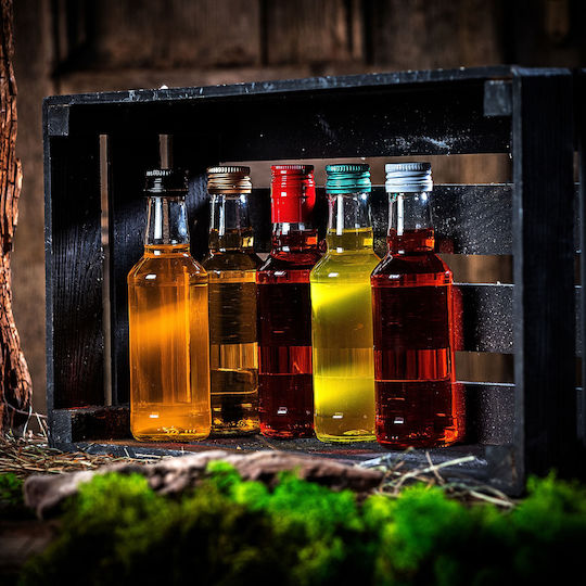 Glassflasche 200ml Silberne Kappe 1 Stück