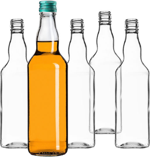 Glass Bottle 500ml Green Cap 10 Pcs