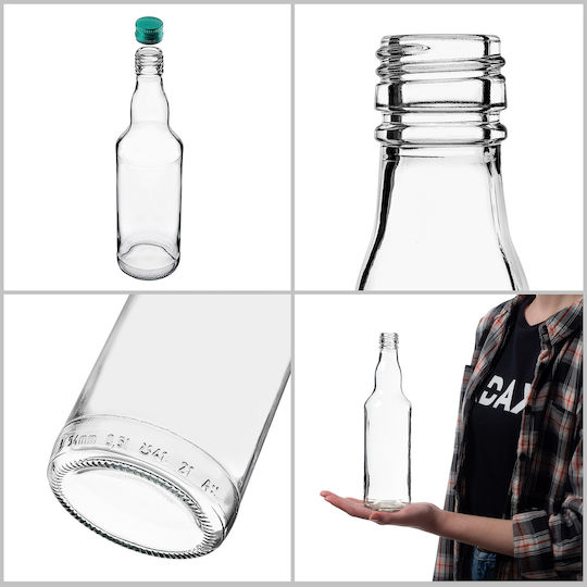 Glass Bottle 500ml Green Cap 10 Pcs