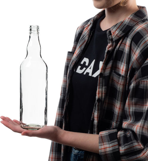 Sticlă 700ml Cu Capac Negru Lung 10 Bucăți