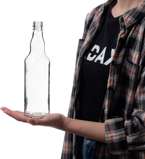Kadax Glasflasche 500ml Lange Schwarze Kappe 10 Stück