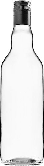 Glass Bottle 700ml Long Black Cap 5 Pcs