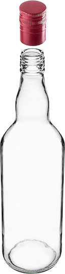 Kadax Glasflasche 700ml Lange Rote Kappe 5 Stück