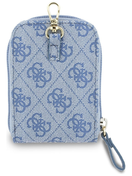 Guess Neck Cord Wallet Fabric Blue