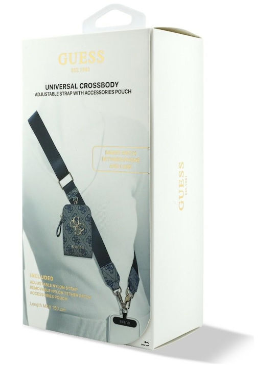 Guess Neck Cord Wallet Fabric Blue