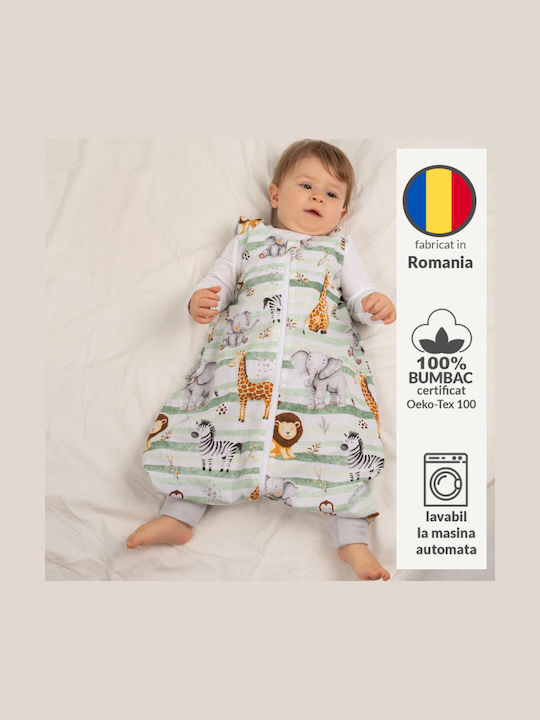 Kidizi Sac De Dormit De Vară Cu Picioare 0.5 Tog Safari Verde