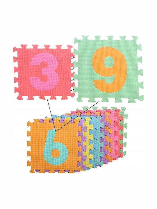 MalPlay Puzzle De Podea Educativ Pentru Copii Cu Numere 10 Piese