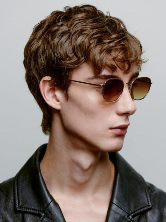 A.Kjaerbede Unisex Sunglasses With Gold Metallic Frame KL2505-008