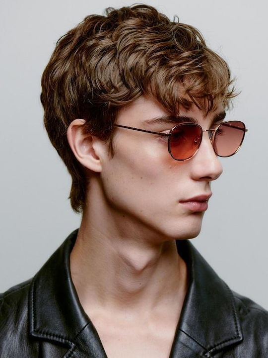 A.Kjaerbede Unisex Sunglasses With Pink Frame And Pink Lens KL2505-007