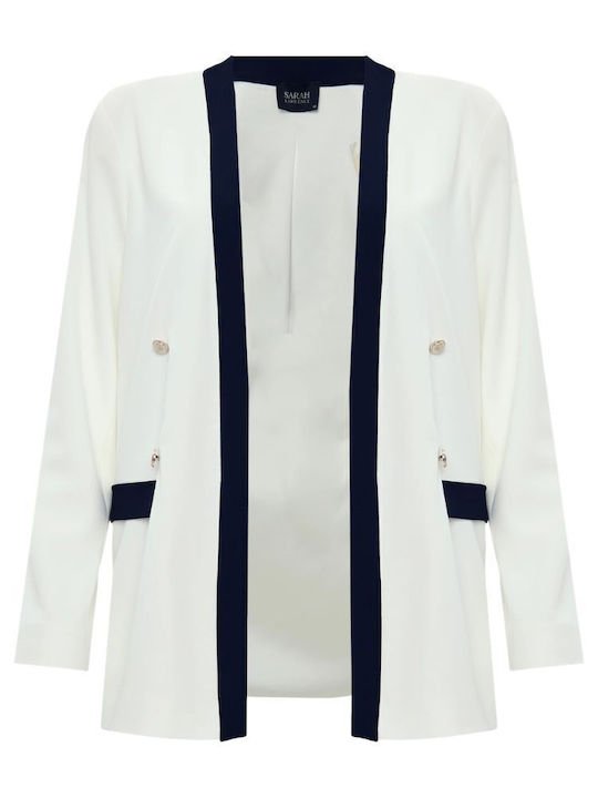 Sarah Lawrence Women's Crepe Blazer Offwhite