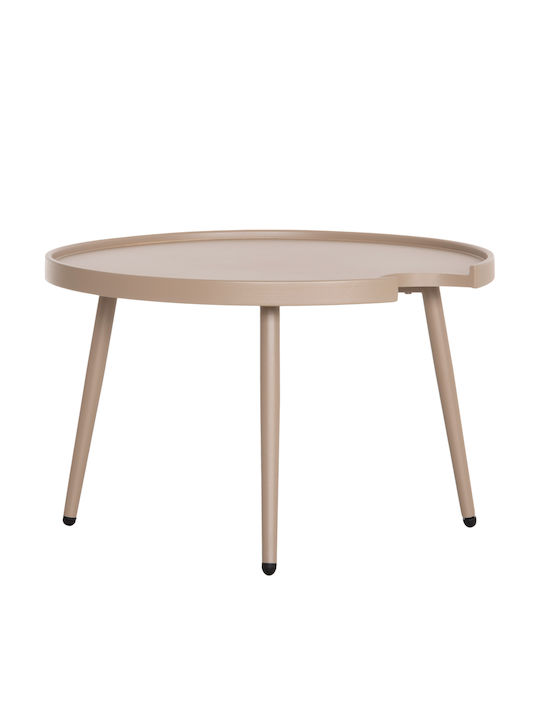 Masă Camera De Zi Pentru Spații Mici Exterioare Din Aluminiu Teroc Cappuccino 70x70x44cm