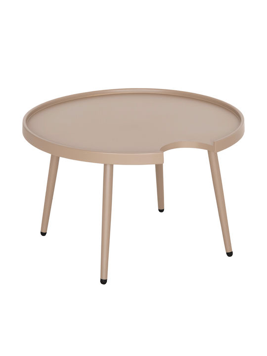 Masă Camera De Zi Pentru Spații Mici Exterioare Din Aluminiu Teroc Cappuccino 70x70x44cm